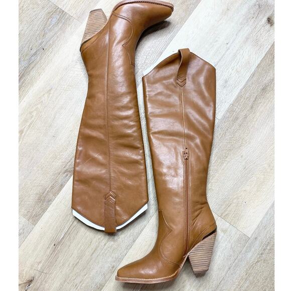 Spell & The Gypsy Montana Leather Boots In Tan 38 NWOB - Picture 4 of 12
